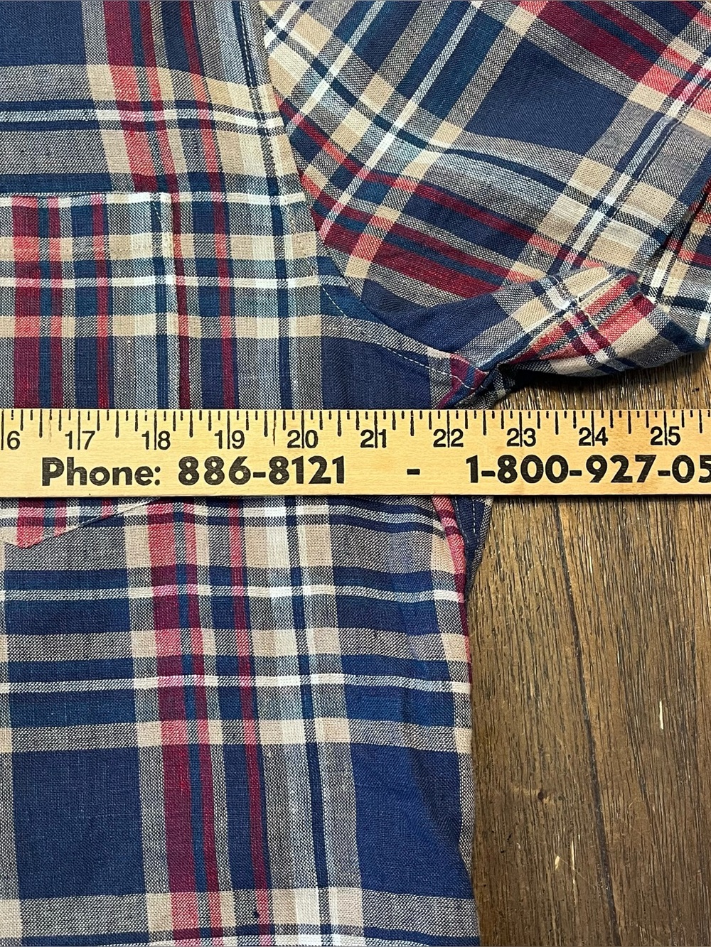 J. Crew Linen Plaid Slim Fit Short Sleeve Button Down Shirt Mens Large - Picture 5 of 7